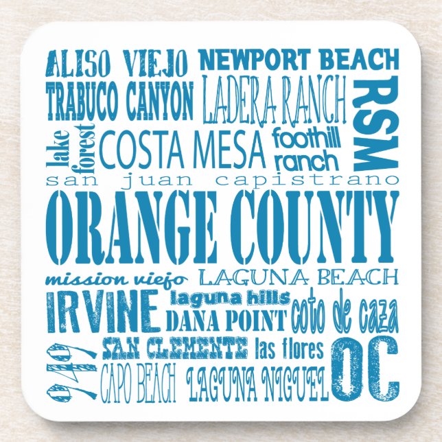 South Orange County 949 Coaster Set (Front)