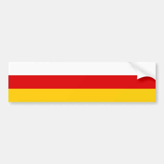 South Ossetia Flag Bumper Sticker (Front)