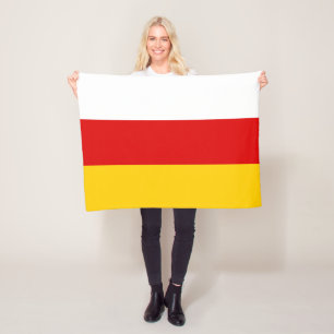 South Ossetia Flag Fleece Blanket