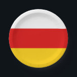South Ossetia Flag Paper Plate<br><div class="desc">Patriotic flag of South Ossetia.</div>