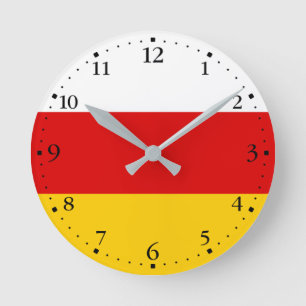 South Ossetia Flag Round Clock