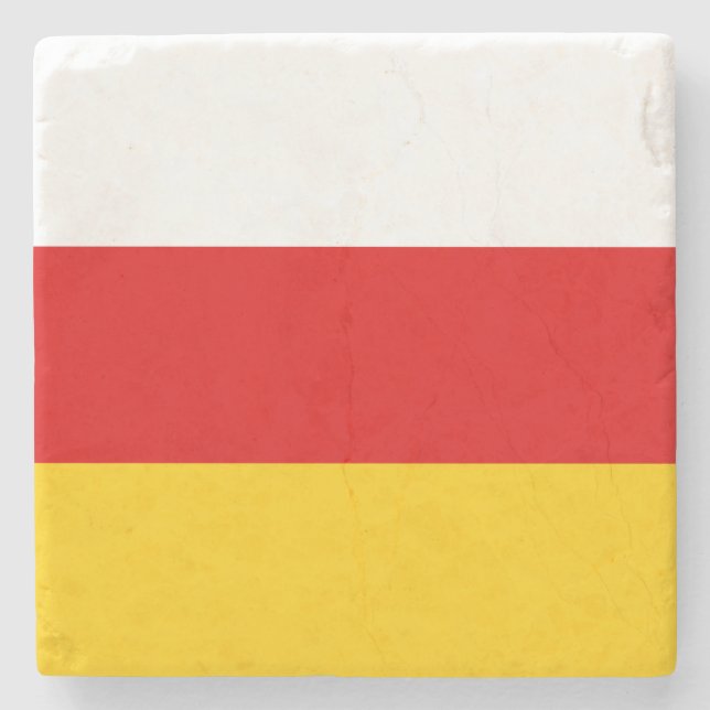 South Ossetia Flag Stone Coaster (Front)