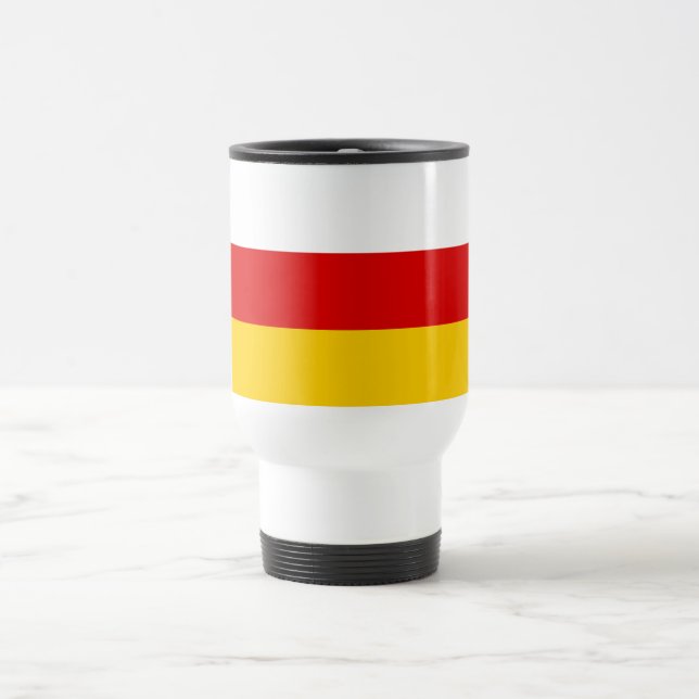 South Ossetia Flag Travel Mug (Center)