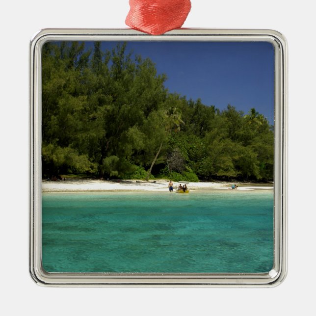 South Pacific, French Polynesia, Moorea Metal Tree Decoration (Front)