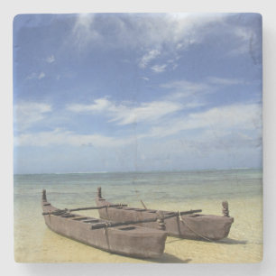 South Pacific, French Polynesia, Moorea. Stone Coaster