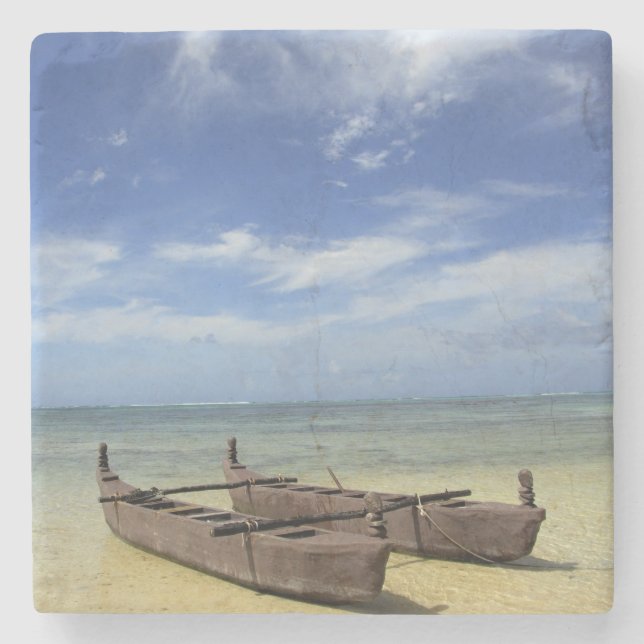 South Pacific, French Polynesia, Moorea. Stone Coaster (Front)