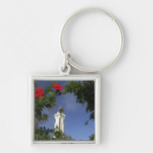 South Pacific, French Polynesia,Tahiti. Hibiscus 3 Key Ring