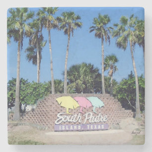 South Padre Island, Gifts, Beach, Stone Coaster