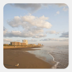 South Padre Island, Texas, USA resort hotels, Square Sticker