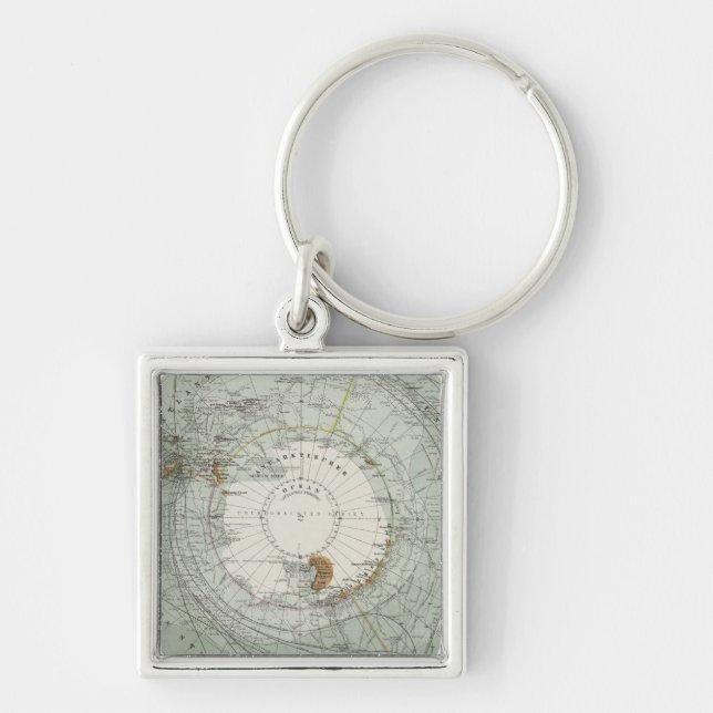 South Polar Region Map Key Ring (Front)