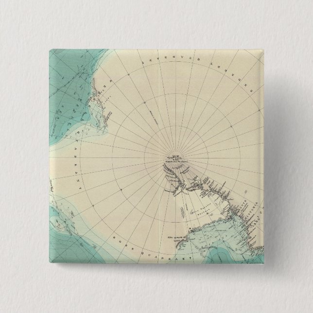South Polar regions 15 Cm Square Badge (Front)