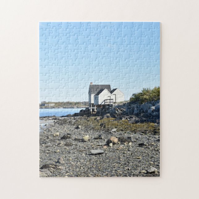 South Portland Maine Coastline ME Beach House Jigsaw Puzzle (Vertical)