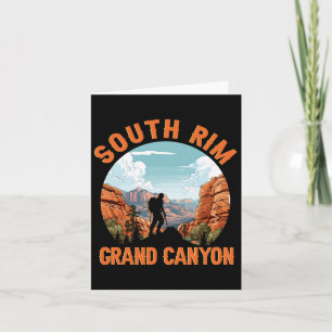 South Rim Grand Canyon Hiking Adventure Outdoor Card