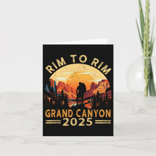 South Rim To North Rim Grand Canyon 2025 Hiking Card