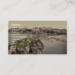 South sands, Tenby, Wales rare Photochrom Business Card