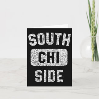 South Side Chi Gym Style Distressed White Print  Card