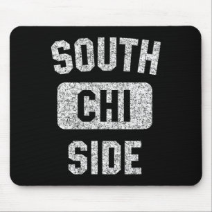 South Side Chi Gym Style Distressed White Print  Mouse Pad