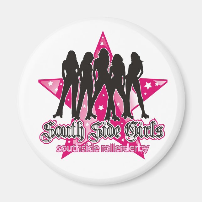 South Side Roller Derby magnet (Front)