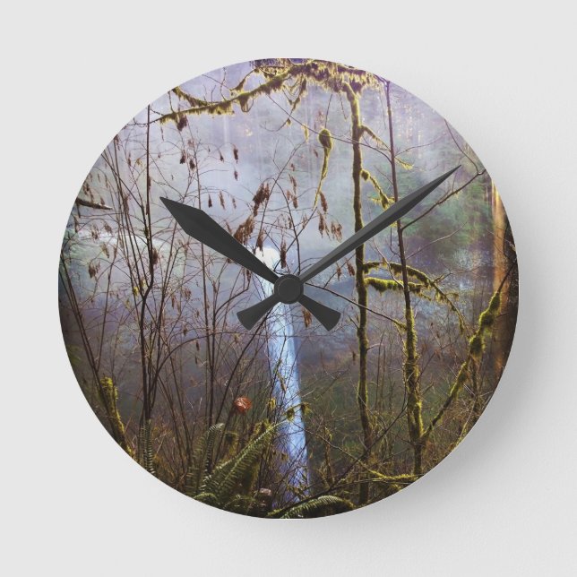 South Silver Falls, OR Round Clock (Front)