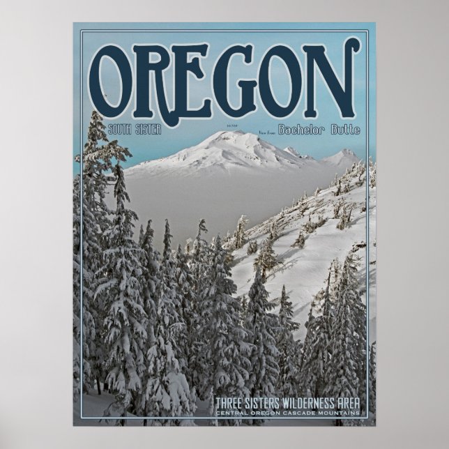 South Sister from Bachelor Butte Poster (Front)