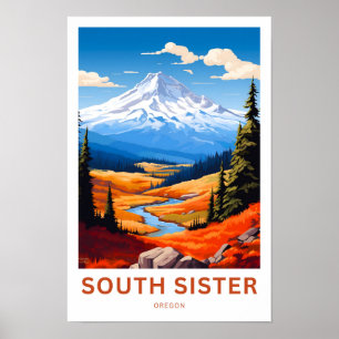 South Sister Oregon Travel Print