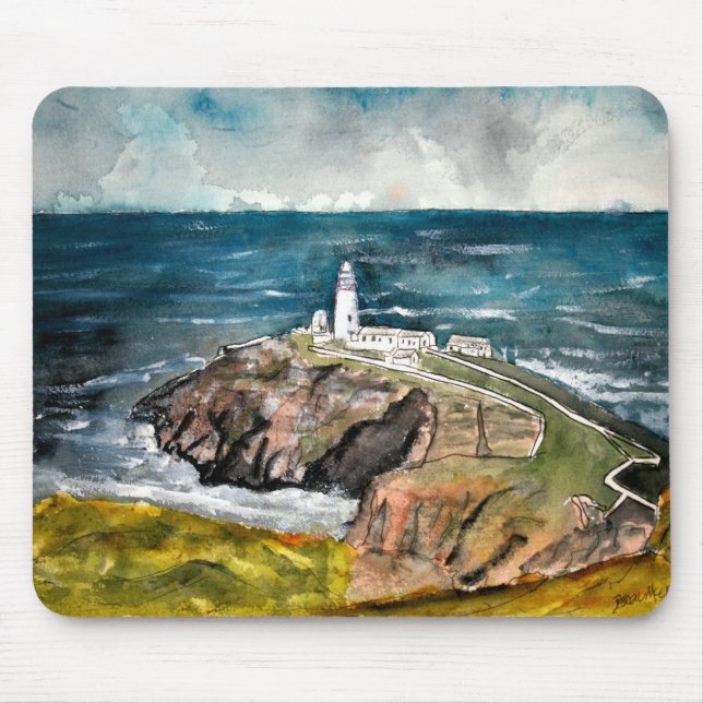 south stack lighthouse united kingdom mouse pad (Front)