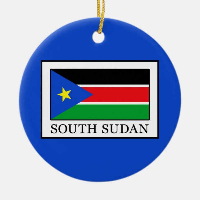 South Sudan Ceramic Tree Decoration (Front)