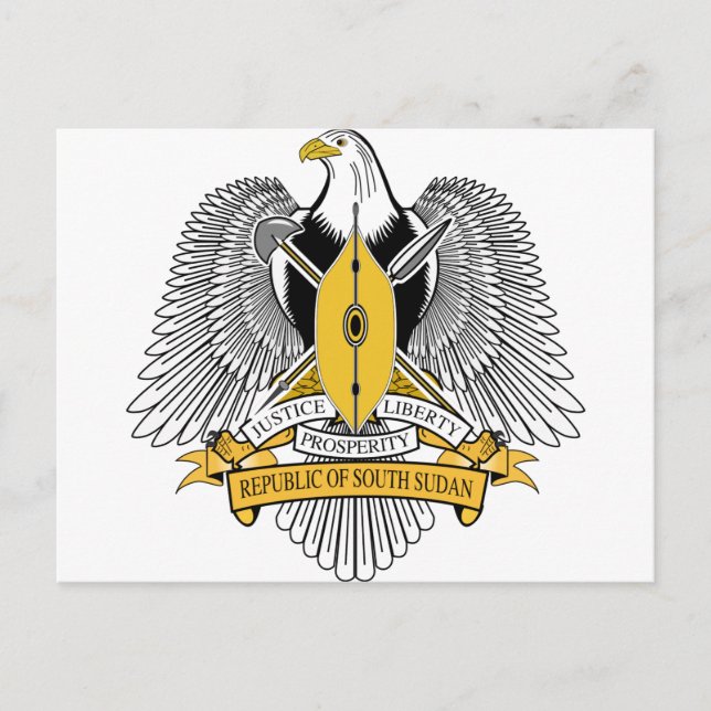 South Sudan Coat of Arms Postcard (Front)