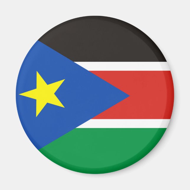south sudan country long flag nation symbol magnet (Front)