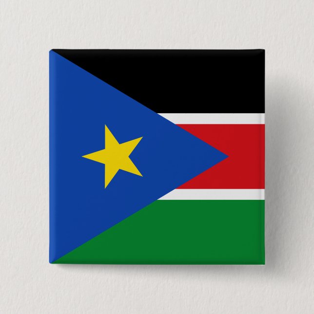 south sudan flag 15 cm square badge (Front)