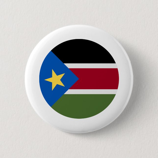 South Sudan Flag 6 Cm Round Badge (Front)
