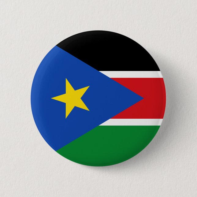 south sudan flag 6 cm round badge (Front)