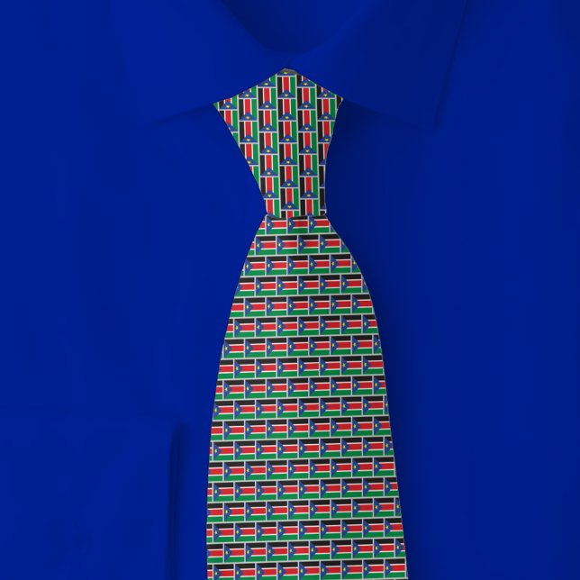 South Sudan Flag Brick Pattern Tie (Creator Uploaded)