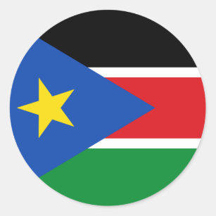 south sudan flag classic round sticker