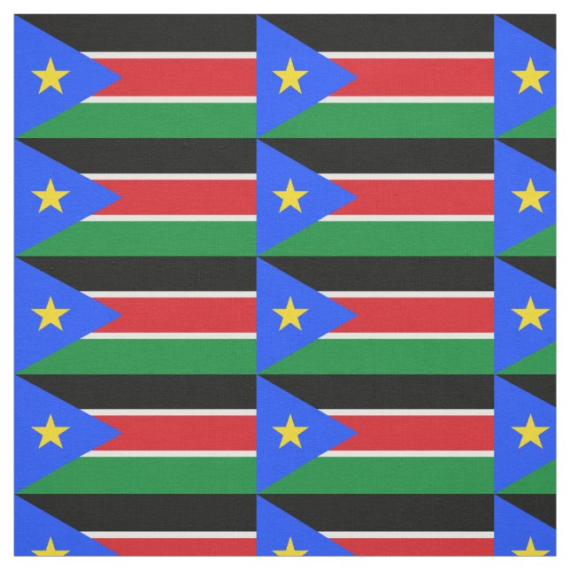 South Sudan Flag Fabric (Swatch)
