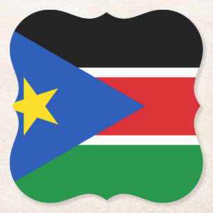South Sudan Flag Paper Coaster