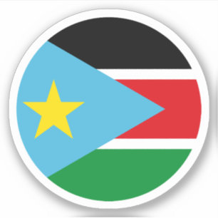 South Sudan Flag Round Sticker