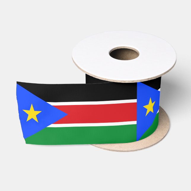 South Sudan Flag Satin Ribbon (Spool)