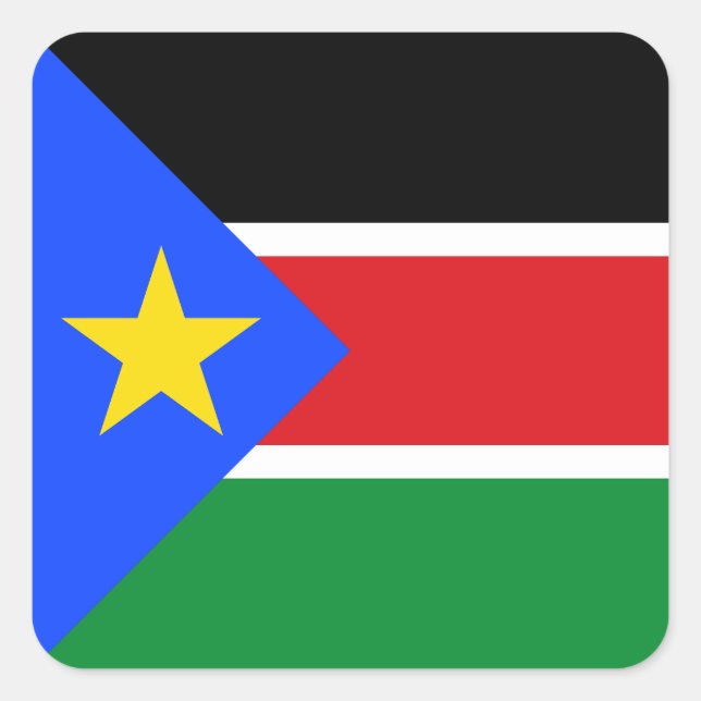 South Sudan Flag Square Sticker (Front)