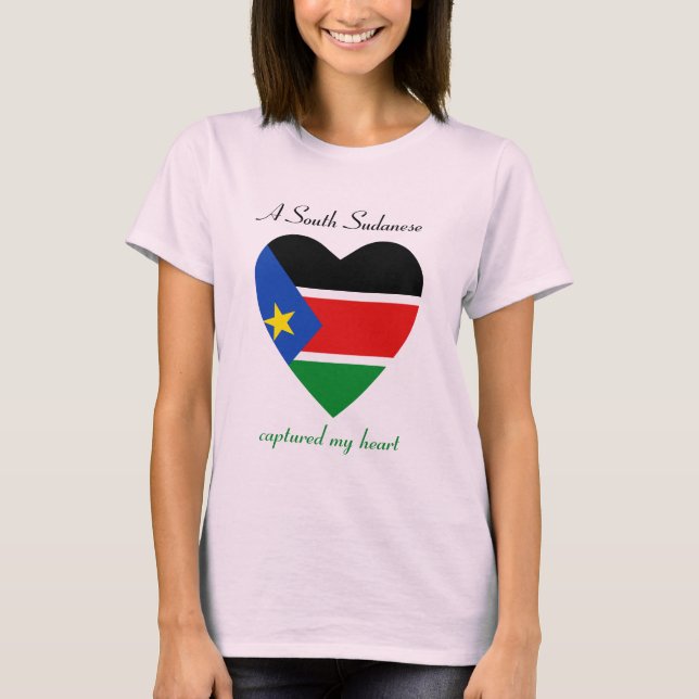 South Sudan Flag Sweetheart T-Shirt (Front)