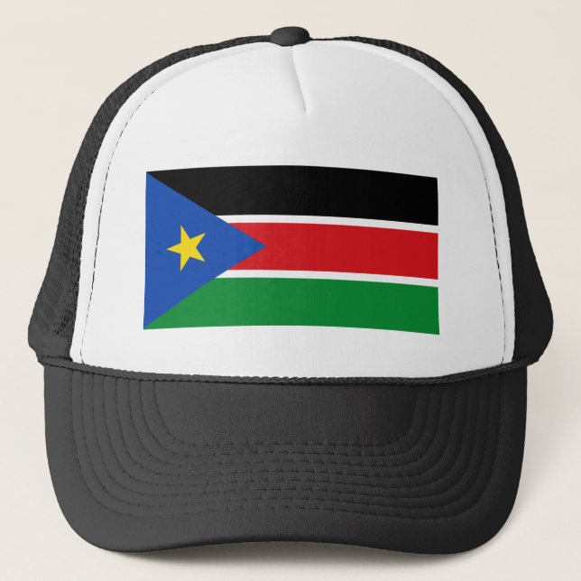 south sudan flag trucker hat (Front)