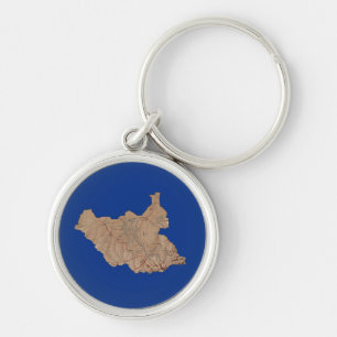 South Sudan Map Keychain
