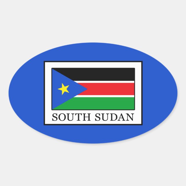 South Sudan Oval Sticker (Front)