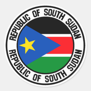 South Sudan Round Emblem Classic Round Sticker