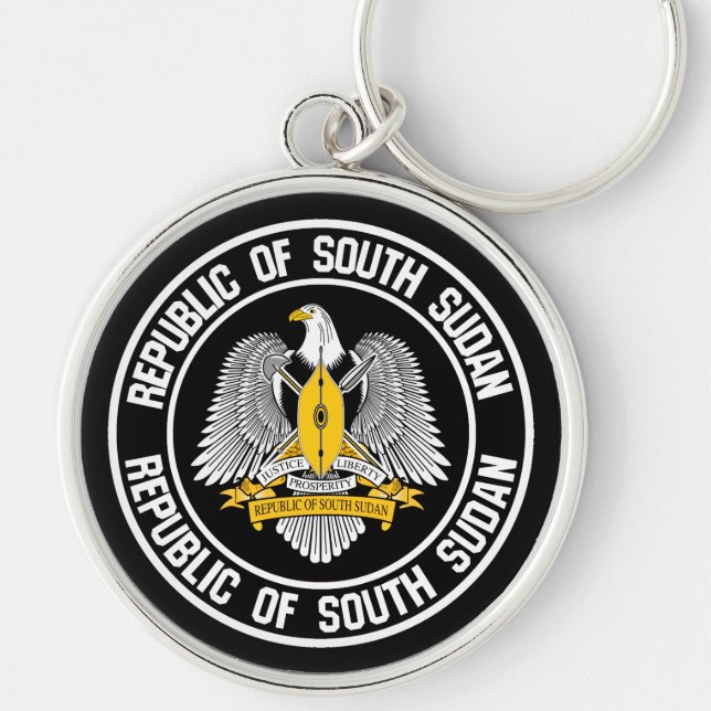 South Sudan Round Emblem Key Ring (Front)