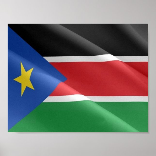 South Sudan - Waving  Flag - Poster (Front)