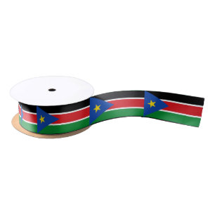 South Sudanese flag ribbon Satin Ribbon