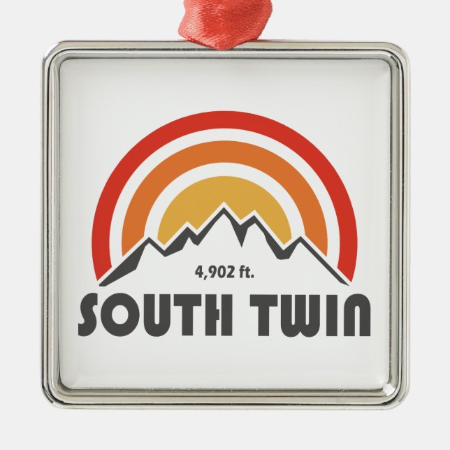 South Twin Mountain New Hampshire Metal Tree Decoration (Front)