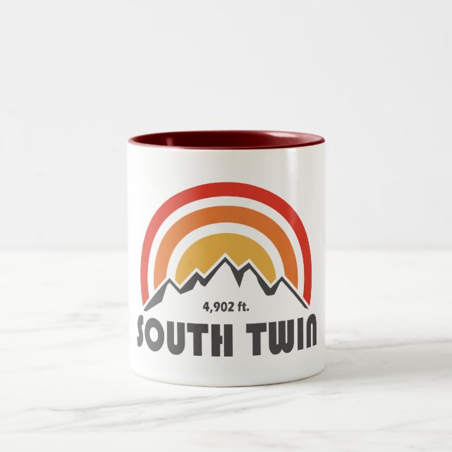 South Twin Mountain New Hampshire Two-Tone Coffee Mug (Center)