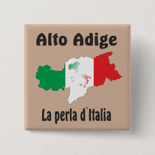 South Tyrol - Alto Adige - Italy - Italia Button